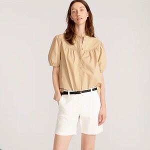 J.Crew Womens 7" Stretch Chino Short In White NWT Size 6